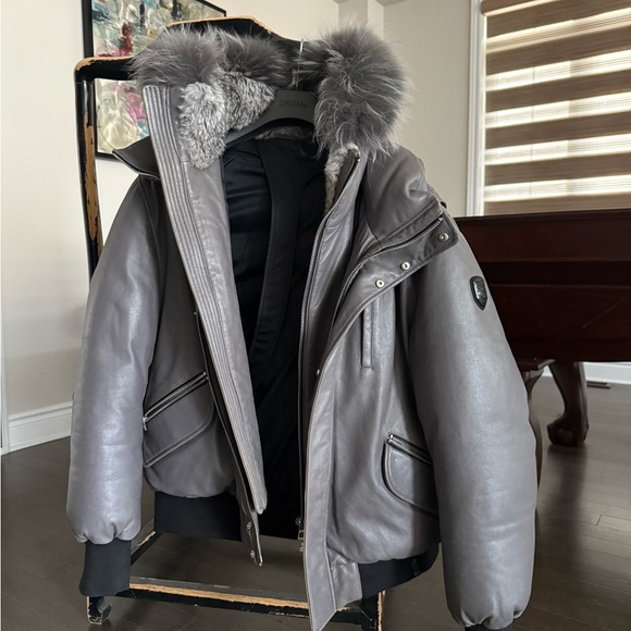 RUDSAK Other - RUDSAK Men's Gray Puffer Jacket with Fur Trim